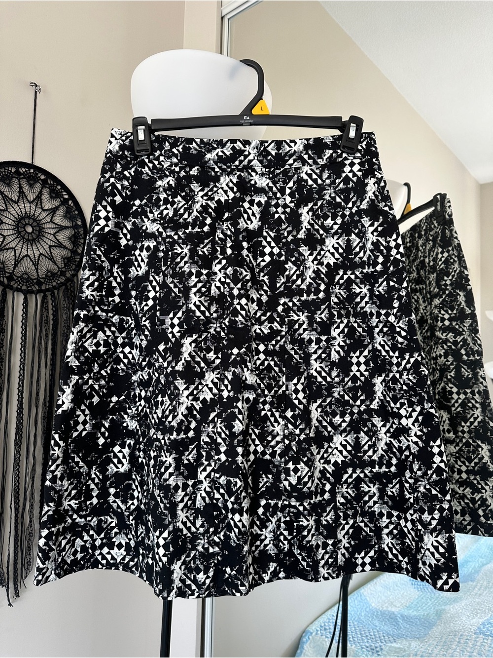 long tall sally Black and White Graphic A-Line Skirt